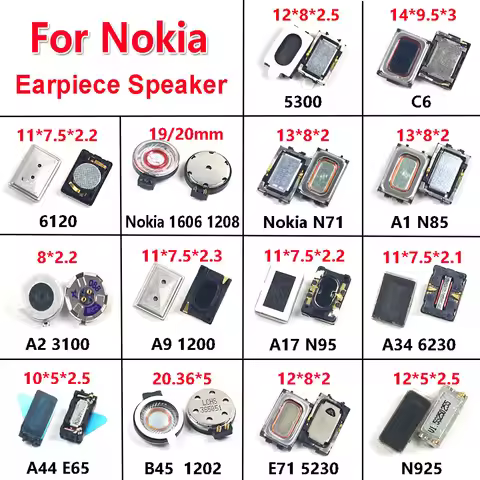 1Piece New Ear Speaker Receiver Earpiece Replacement For Nokia 1606 1208 N601 636 N71 A1 N85 A2 3100