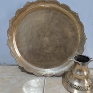 Pajangan tempat buah/dulang/pahar/talam size jumbo 48cm bahan kuningan