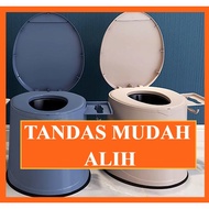 Tandas Berak Duduk Mudah Alih Portable Toilet Bowl Elderly Pregnant Women Adult Seat Toilet Indoor Commode