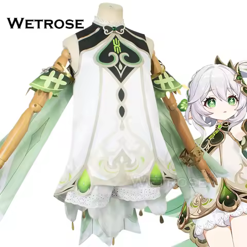 【Wetrose】In Stock Nahida Cosplay Costume Dendro Archon God Children Size Genshin Impact Full Set Wig