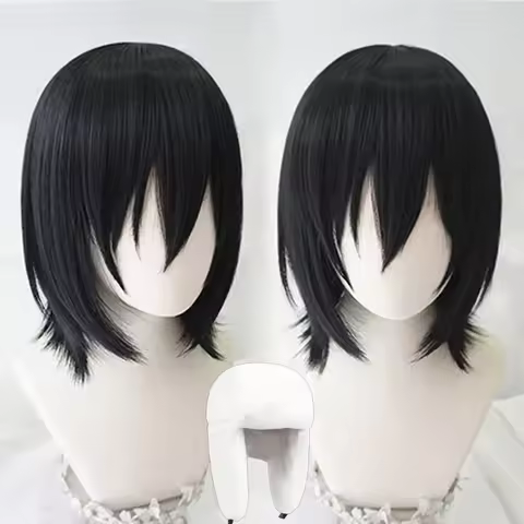 Anime Fyodor Wig Bungo Stray Dogs Fyodor Dostoevsky Cosplay Wig Short Black Heat Resistant Synthetic