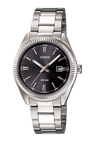 Casio Standard นาฬิกาข้อมือผู้หญิง สายสแตนเลส รุ่น LTP-1302D,LTP-1302D-1A1 - สีดำ