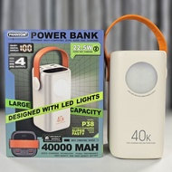 Pin dự phòng Phantom P38 40.000mAh sạc nhanh TypeC PD 20W và USB QC 3.0 22.5W Đèn Led siêu sáng - Nh