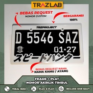 Frame + Plat Nomor Motor Akrilik Motif JEPANG (SATUAN)