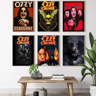 Retro Heavy Metal Band Rock Ozzy Osbourne Band Painting Calligraphy HD Canvas Poster living room bed