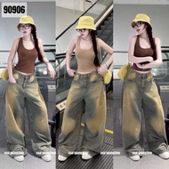 Super product of loose-fitting jeans with riveted front pockets in super slayy color tones, hot hit,