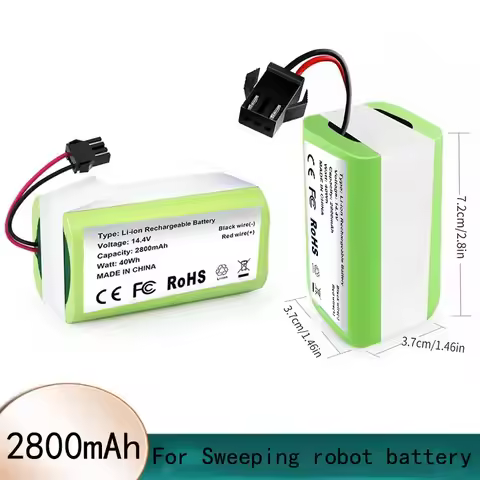 PURFIELD 4S1P 2800mAh 14.4V Li-ion Battery for Conga Excellence 990 1090 Ecovacs N79S N79 DN622 Eufy