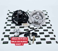 KUNCI KONTAK NINJA 250 Fi 2013 NINJA 250 INJEKSI SOKET 7 SET TUTUP TANGKI TANK JOK KAWASAKI ORI TERM