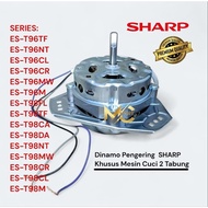 MESIN SHARP ES-T96 ES-T98 WASHING MACHINE DRYER SPIN DYNAMO SHARP 2-TUBE WASHING MACHINE SPIN MOTOR 