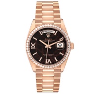 Rolex Rolex Day-Date (Reference 128345). An unworn rose gold diamond-set automatic wristwatch with day and date. 2022