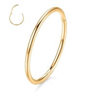 FUNLMO 316L Surgical Steel Hinged Nose Rings Hoop 20G 18G 16G 14G 12G 10G 8G 6G 4G 2G 0G 00G Piercin