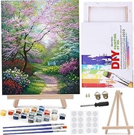 MaiMMaledy Paint by Numbers Kit 8Lx12W inch for Adults Beginners Canvas Pictures with Framed Drawing