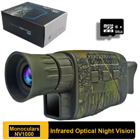 NV1000 4K 1080P Optical Monoculars Telescopes Infrared Night Vision Device Camouflage 5X Digital Zoo