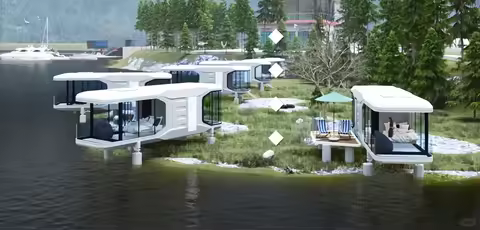 Luxury Tech-Equipped 3-Bedroom Modular Space Capsule | Durable, Mobile, Prefab, For Hotel/Home