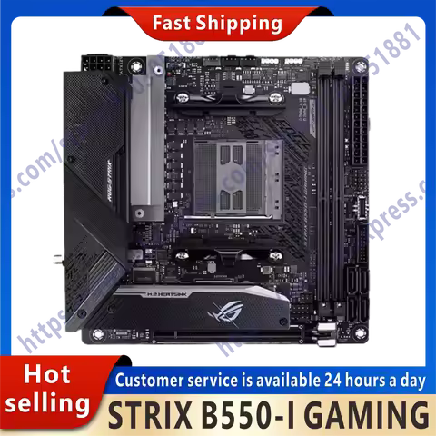Used Mini ITX Motherboard AMD ROG STRIX B550-I GAMING Socket AM4 DDR4 64GB PCI-E 4.0 M.2 SATA III US