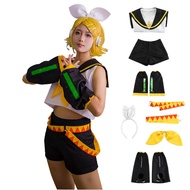 Vocaloid02 Rin Len Cosplay Costume Anime Sailor Uniform Halloween Party Outfit Full Set