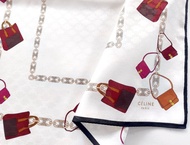 Celine Paris 古董絲巾 女性配件 圖樣 23 x 23 英吋