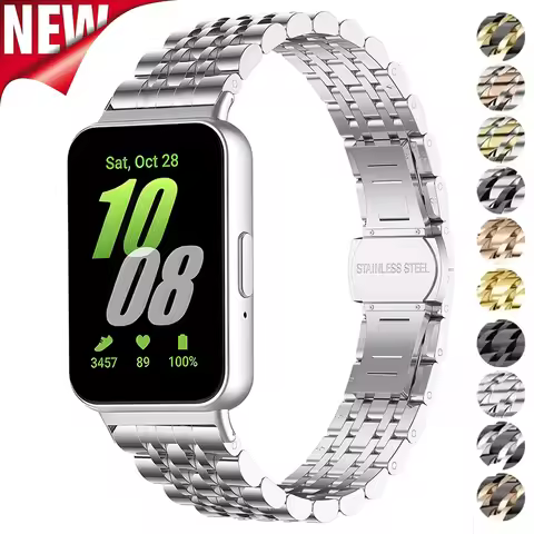 Metal Stainless Steel Strap for Samsung Galaxy Fit 3 Band Quick Fit Bracelet Watchband for Galaxy Fi