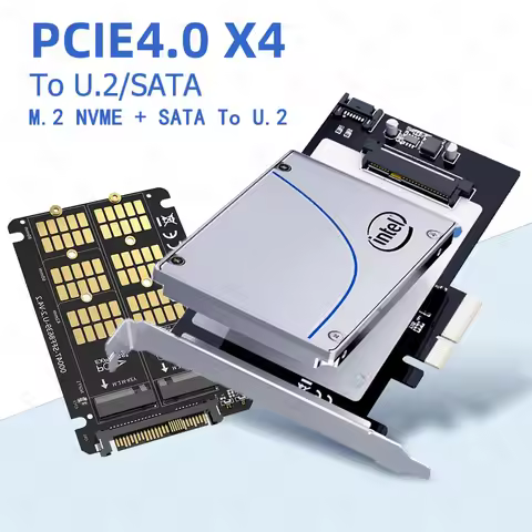 PCIE X4 To U.2 Gen4 U2/SATA Kit SFF 8639 Host Adapter M.2 NVME NGFF for 2.5" SSD PCI-e SFF-8639 SSD 