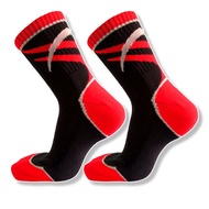 kaos kaki tebal pria kaos kaki olahraga badminton kaos kaki premium - abstrak merah