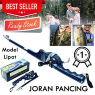 Joran Pancing Lipat Dengan Reel Foldable Telescopic Fishing Rod 1.3M Tongkat Gagang Stik Stick Panci