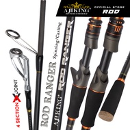 (5'6ft-7'0ft) Ajiking Rod Ranger Travel Fishing Rod Spinning Casting Rod Joran Pancing Ikan Travel