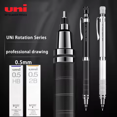 Uni Mechanical Pencil Set M5-1017 Kuru Toga Roulette Model Automatic Lead Spin 0.5mm Office School S
