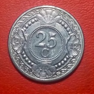 uang kuno koin asing 25 cents Belanda antillen TP 2003