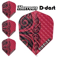 Harrows Dart Flights - Standard Shape Dimplex Tribal Red 3pcs/pack (SAYAP ARROW)