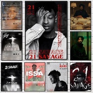 Poster Penyanyi Rapper Popular 21 S-Savage Kualiti Tinggi Hiasan Dinding Bilik Asrama Bilik Tinggal 