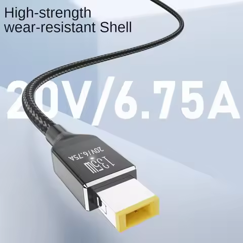 Nku USB C PD 135W Charger Power Cable Type-C to Slim Tip Square Port Converter Cord Compatible with