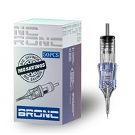 BRONC 50PCS Tattoo Cartridge Needles 1003RL - 3RL #10 Bugpin 0.30mm 3 Round Liner Disposable Tattoo 