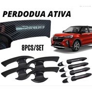 Ativa / Aruz / Keyless / Carbon door handle bowl cover / handle cover / bowl cover / Carbon / Car Door Handle /Perodua/