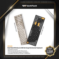 darkFlash GD100 Dual Mode Wireless 2.4G & USB Hot Swap Mechanical Keyboard (K Yellow Switch)