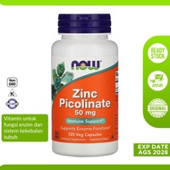 Terbaru Vitamin Zinc Picolinate 50 Mg Now 120 Veggie Kapsul
