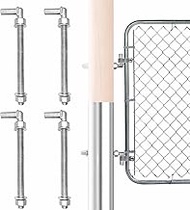 4 Pcs Farm Gate Hinges Set 5/8" J-Bolt Post Hinge for Chain Link Fence Gate 6" Galvanized Steel Gate