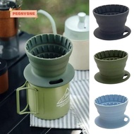 PEONYTWO Coffee Filters, Outdoor Camping Silicone Coffee Dripper, Portable Collapsible Reusable Home Coffee Funnel