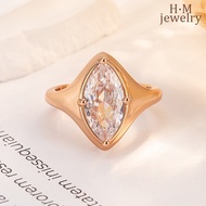 Minimalist marquise cut ring - unique vintage design, versatile gold finger ring