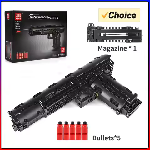 MOULD KING 14004 Desert Eagle Technical Battle Gun Model Building Blocks Military Block Gun Bricks T