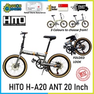 Latest Model HITO H-A20 ANT 20inch foldable bicycle ultra-light bike 7speed Shimano Tourney mechanical disc brake