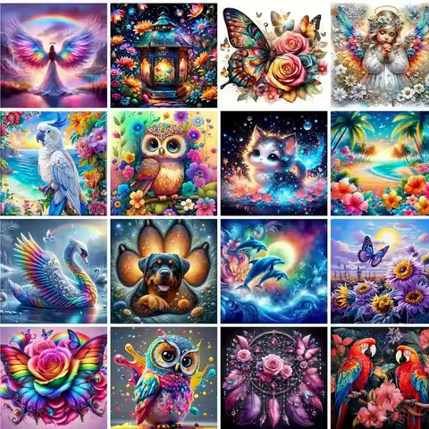 GATYZTORY DIY Painting By Numbers Animal Landscape Paint On Canvas Coloring Painitng By Numbers For 