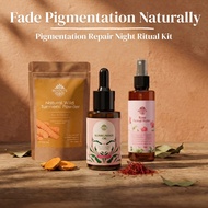 Inroots Pigmentation Repair Night Ritual Kit | Dark Spot Care, Brightening Herbal Skincare Combo
