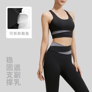 Color Matching Three-Piece Suit Yoga Suit Yoga Suit Running Waist Slimmer Look Slim Fitness Suit