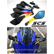 Side Mirror CNC Motor Fairing Bracket With Rubber R15 Pulsar R25 KR150 Ninja 250 ER6F R1 R6 CBR250RR