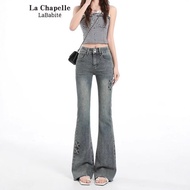 seluar bootcut woman jeans women seluar jeans perempuan Bow Retro Blue High-Waist Jeans - Women's Fa