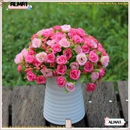 ALMA Fake Flowers, Small Buds Rose Bouquet Artificial Flowers, Home Decor 21Heads Mini Colorful Fake Plants