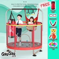 GooGoo Bird Trampoline Jumper Indoor Outdoor Children Bouncer Jumping Bed With Safety Fence Trampoli