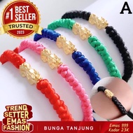 Barang keren GELANG TALI PIXIU PI XIU CHARM DRAGON - EMAS 23K - BUNGA 