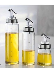 1 件無鉛、耐用、耐腐蝕廚房玻璃油分配器和容器,適用於醬油、醋、香料油、橄欖油和其他食用油和調味料。 (防漏電設計)