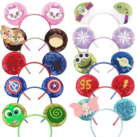 2026 Newest 3.3" Mickey Mouse Ears Headband Without Bow For Boys Christmas Headband Girls Festival C